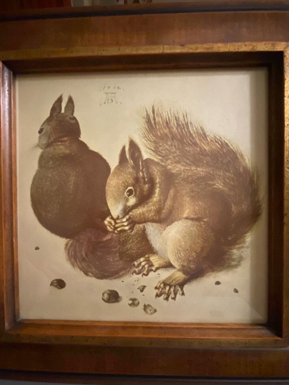 Vintage MCM Reprint of Two Squirrels